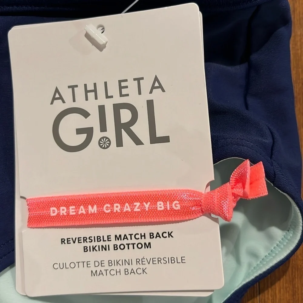 NWT Athleta Girl Surfs up bikini top  & matching bottoms Sz XL/14.
